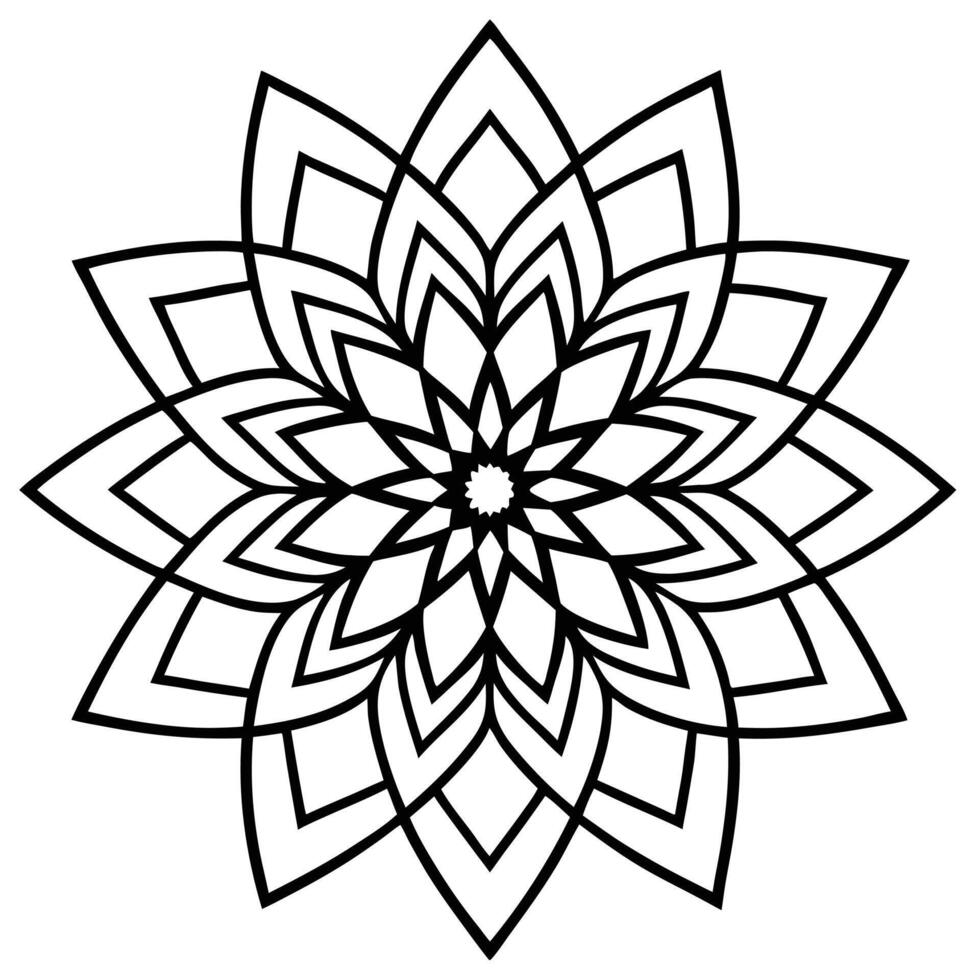 a flower design is shown in black and white vector