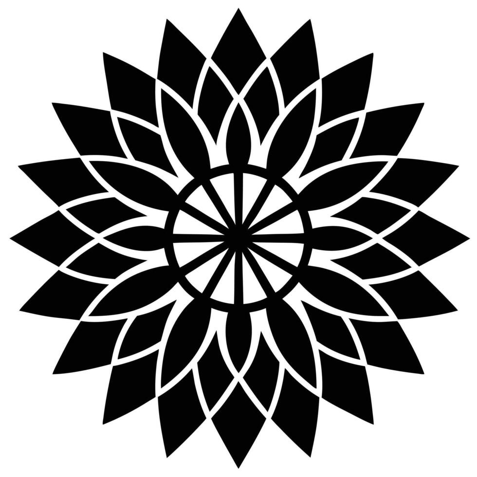 a black and white flower best design vector