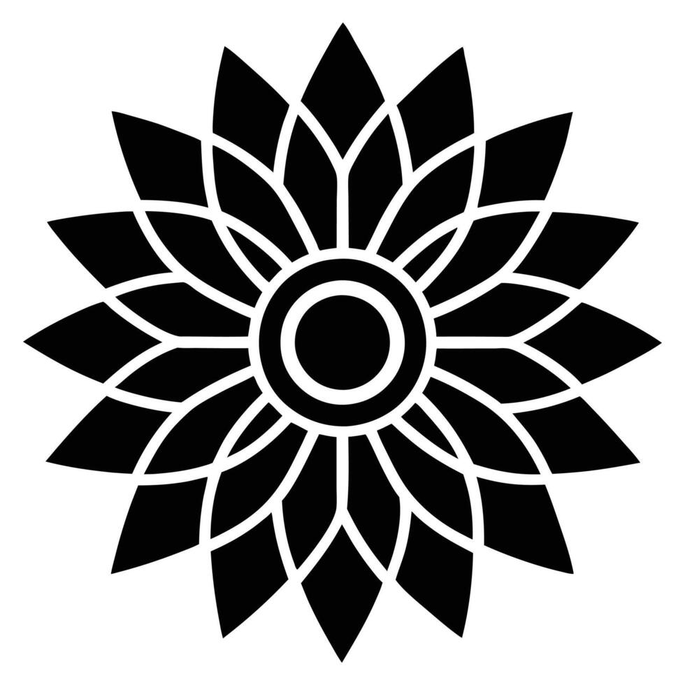 best a black and white flower design vector