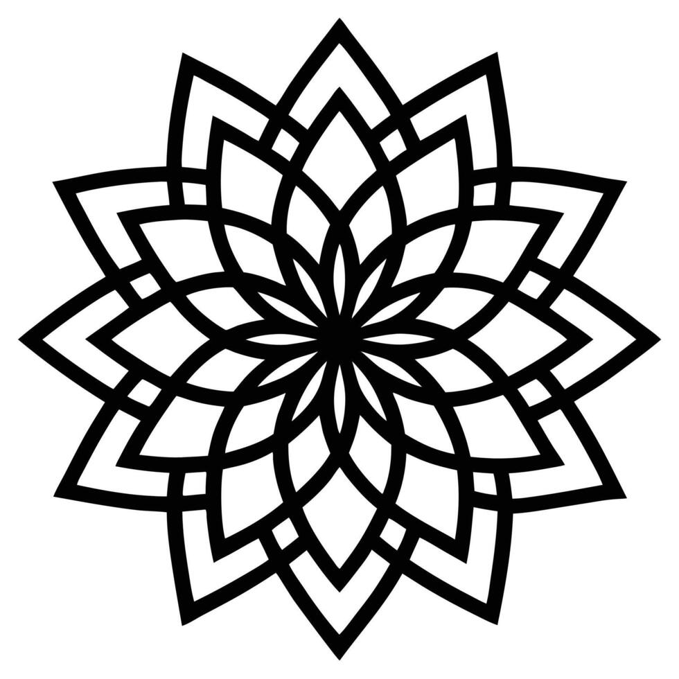 Beautiful Mandala Silhouette Art for Modern Spaces vector