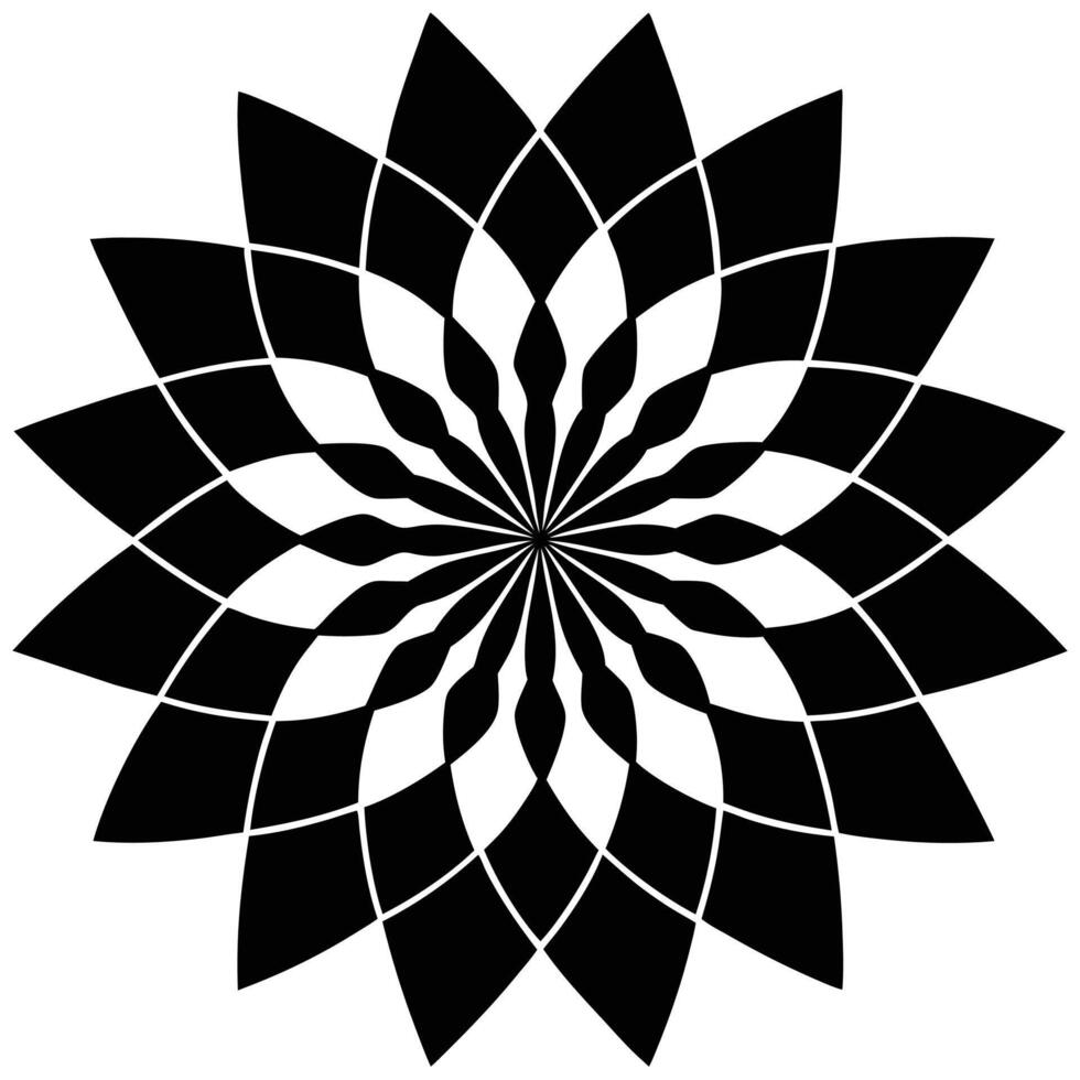 unique best a black and white flower design vector