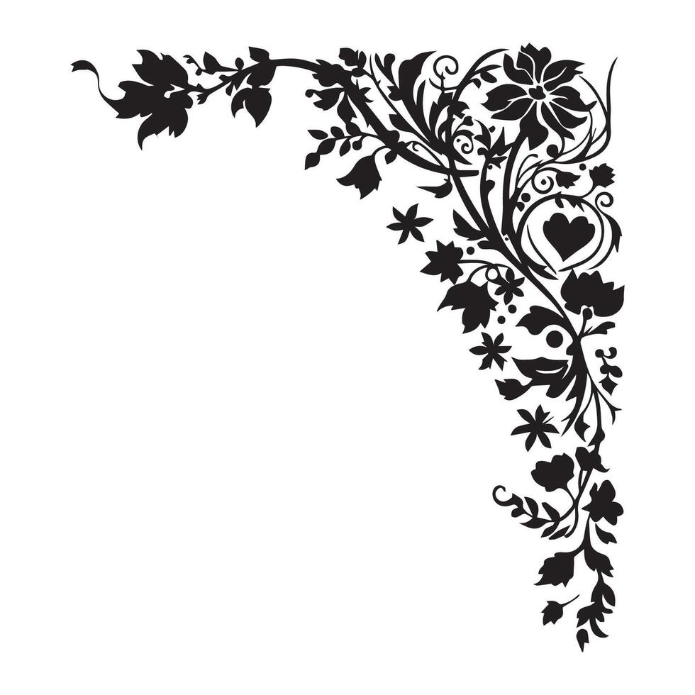 Elegant Floral Motifs in Perfect Symmetry vector