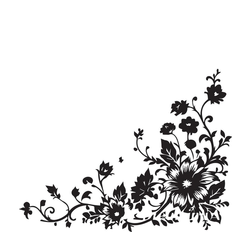 Floral Design Inspiration with a Black Twist vector