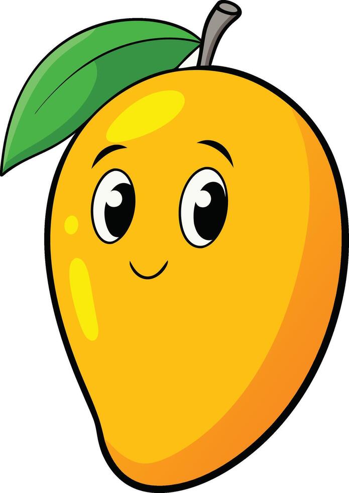 a cartoon mango vector