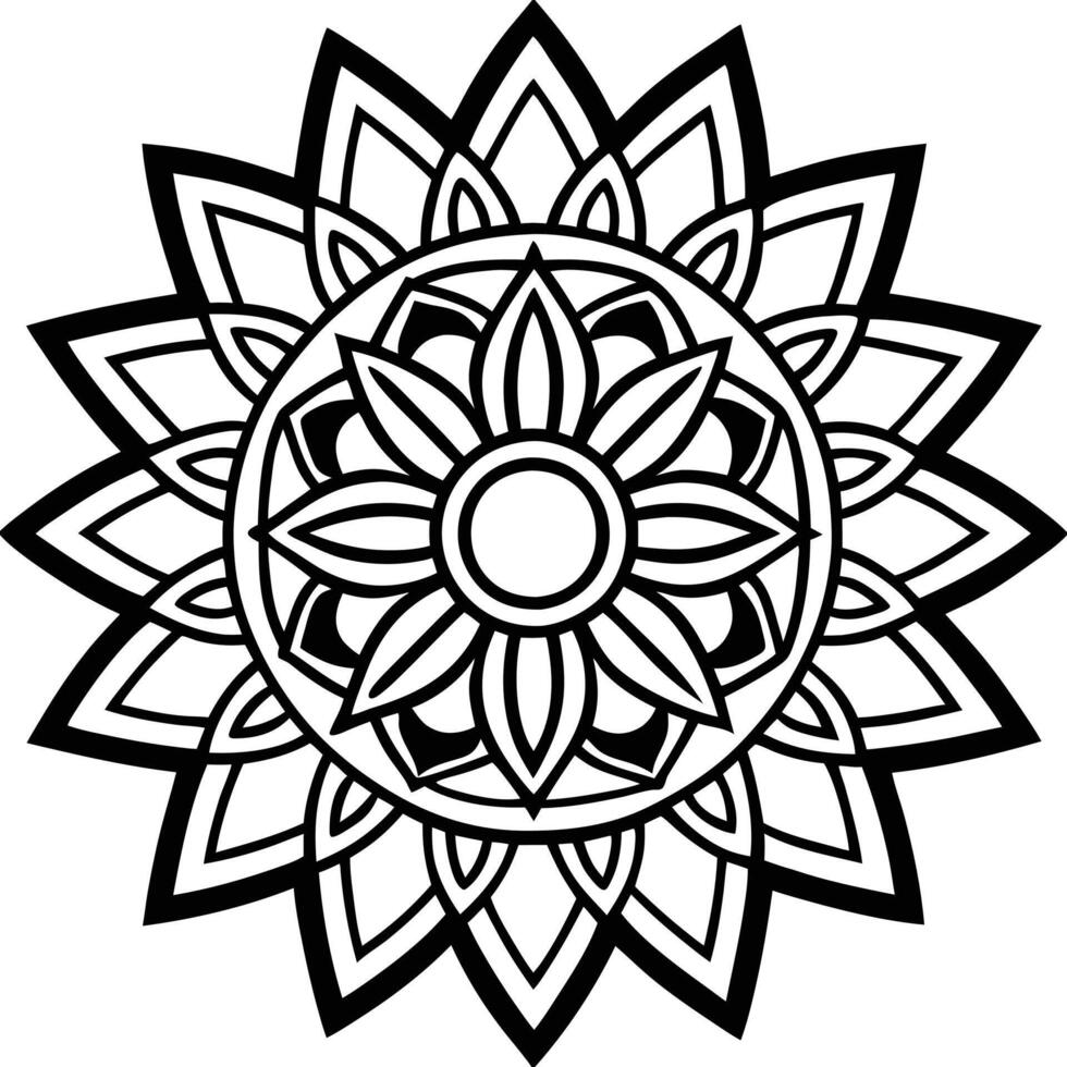 Add Tranquility to Your Home with Mandala Silhouette Art vector