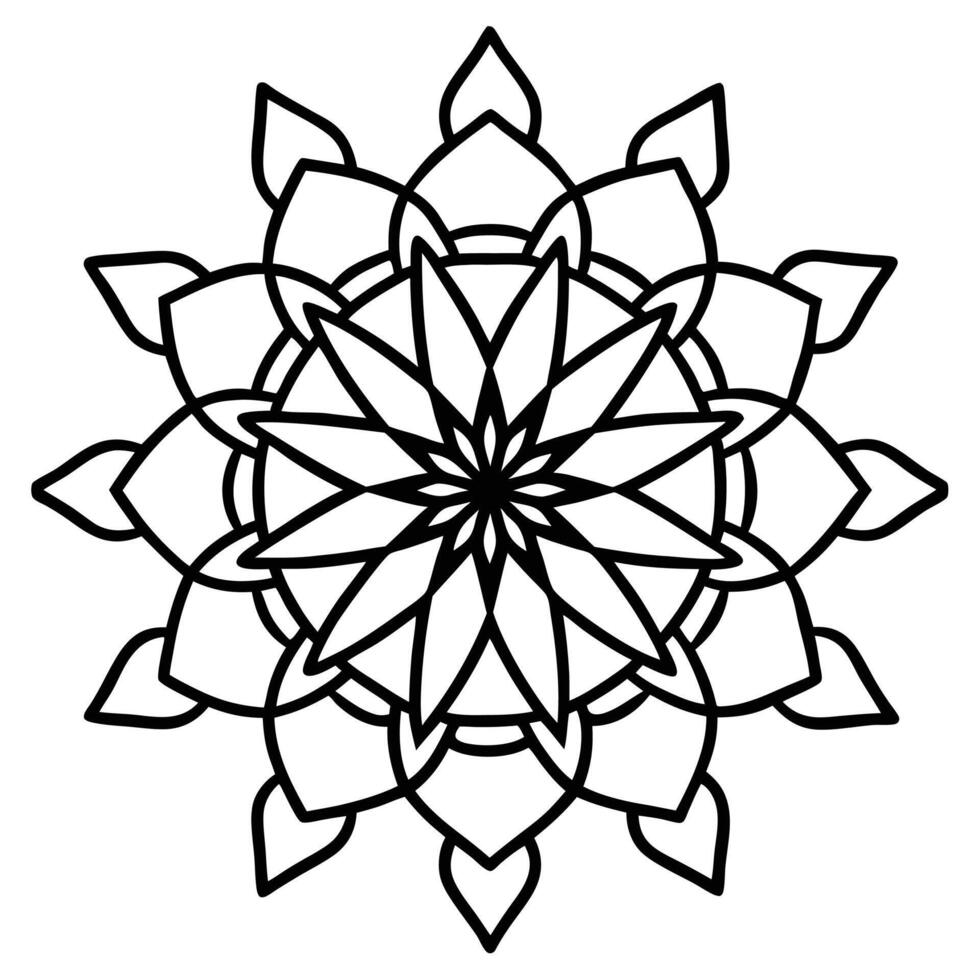 How Mandala Silhouette Art Combines Line and Shape for Stunning Visuals vector