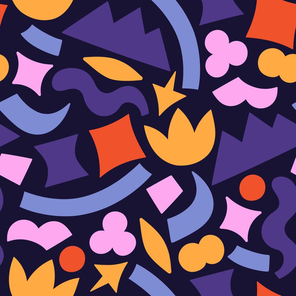 Seamless pattern with abstract shapes. graphics. vector