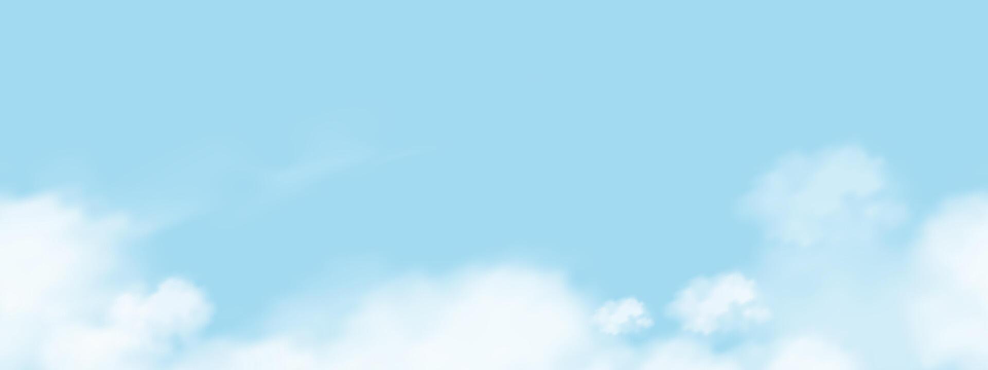 Sky, cloud background,Seamless pattern blue sky, White fluffy cloudy in winter, 3d banner Nature landscape for Spring,Panoramic Summer backdrop repeat pattern cartoon for environment wallpaper vector
