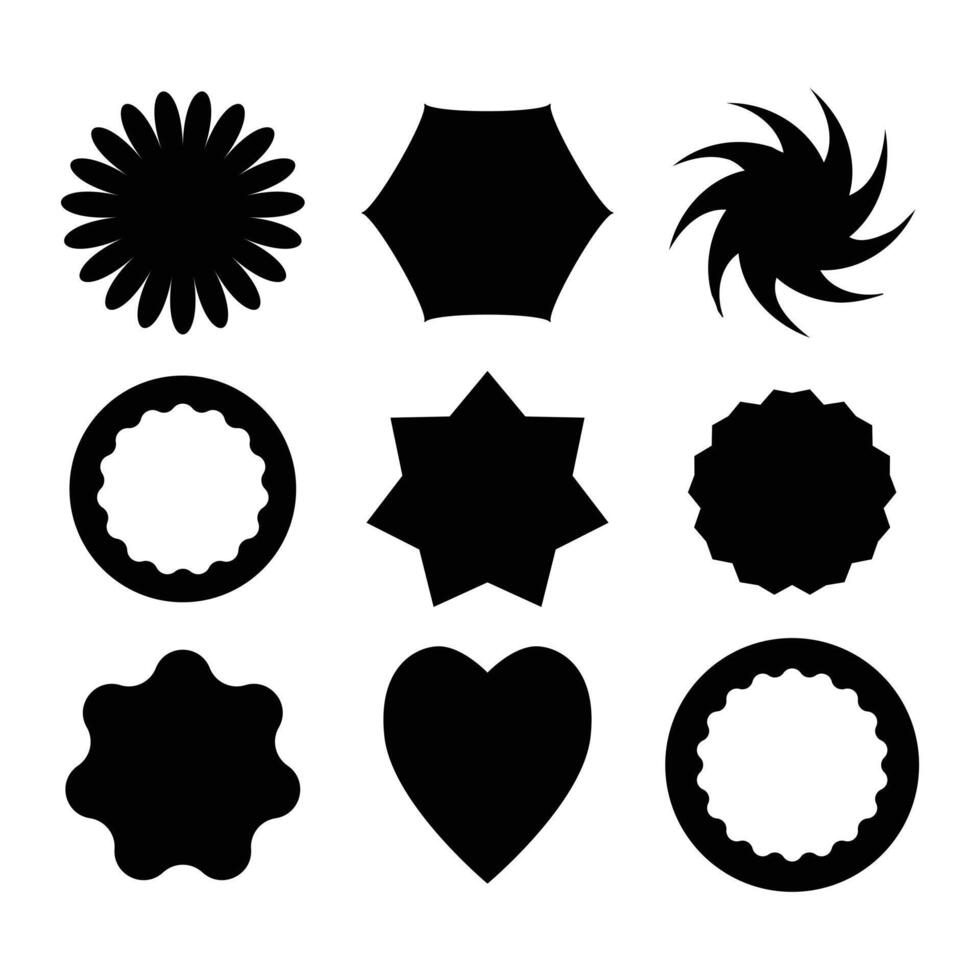 Black star and heart on a white background vector