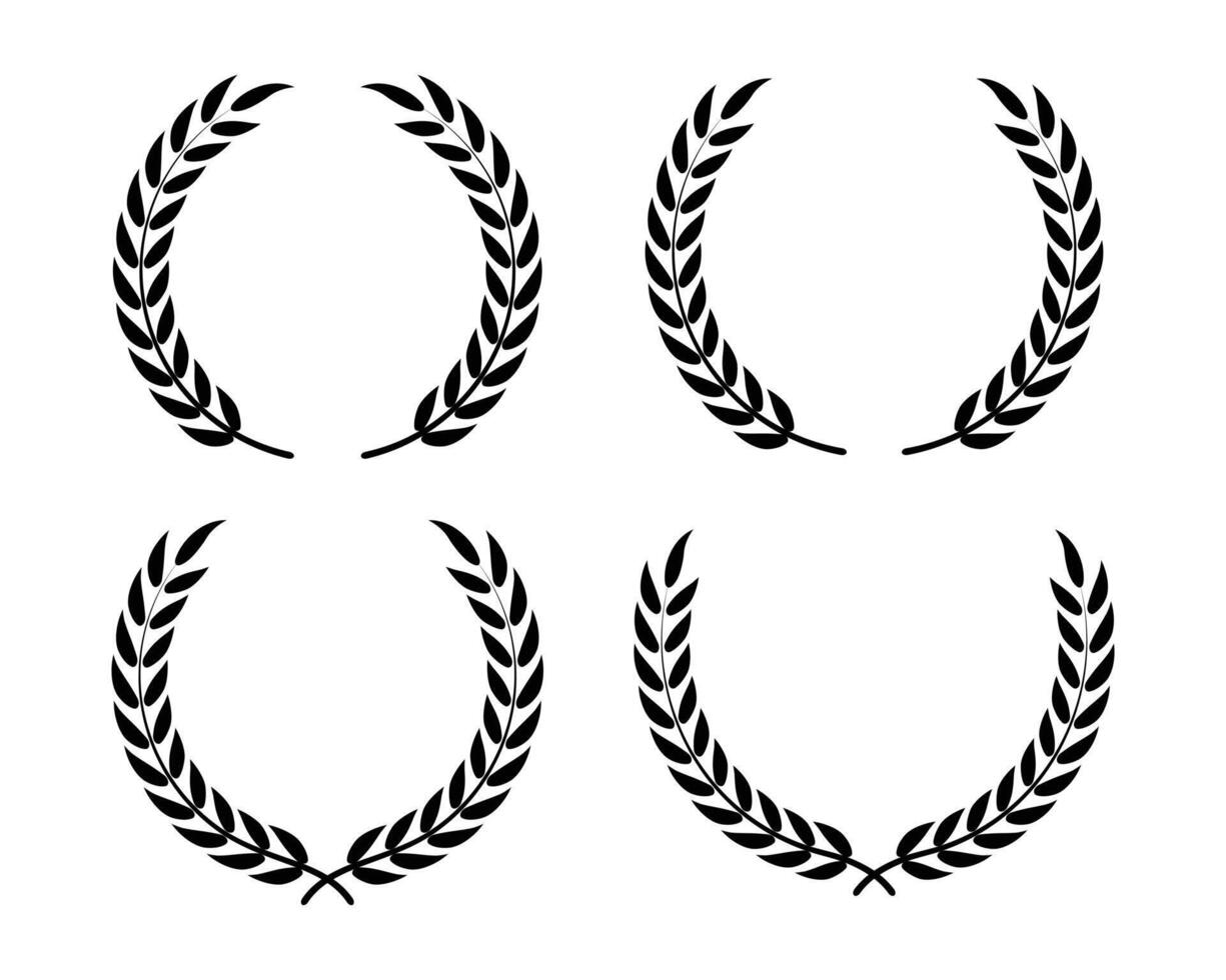 Olive laurel decorative elements package vector