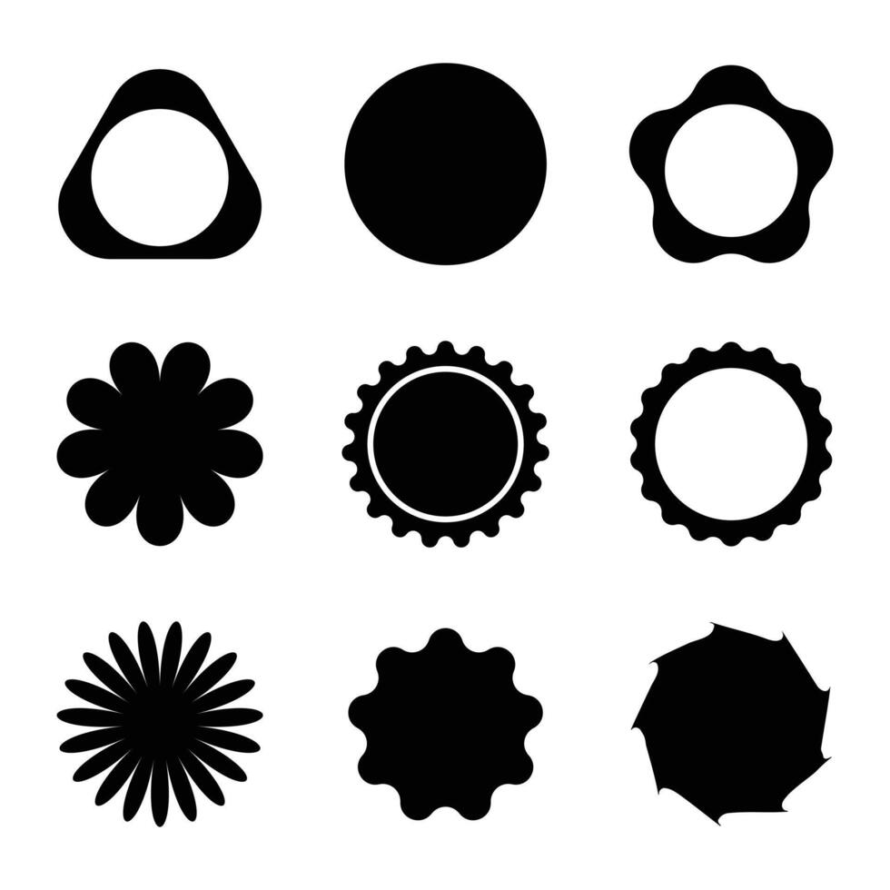 Collection of black trade labels and Special offer price list vector