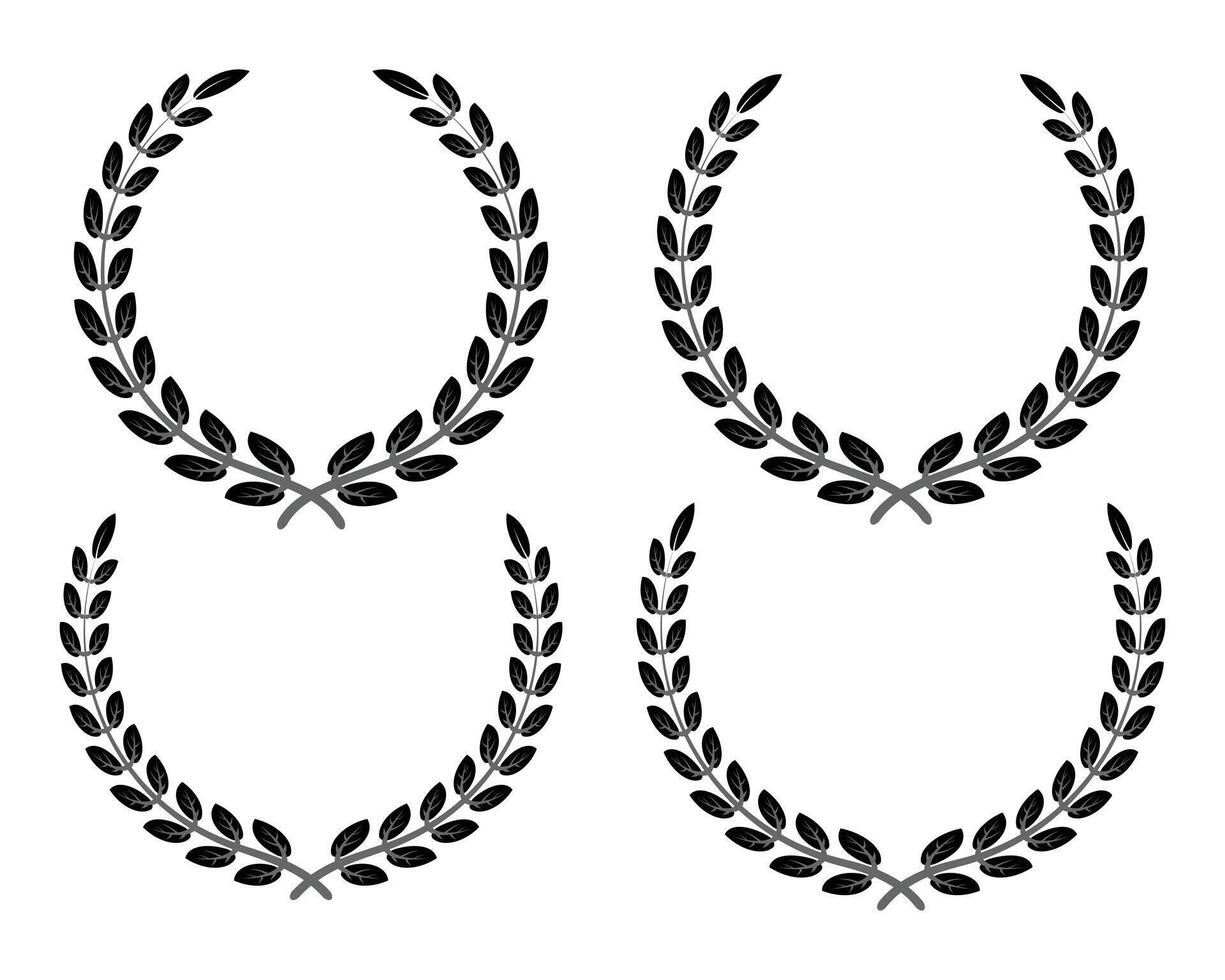 Decorative leaf elements collection vector