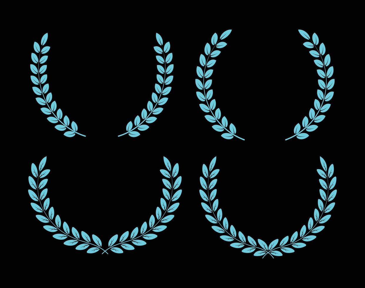 Light color silhouette laurel foliate design vector