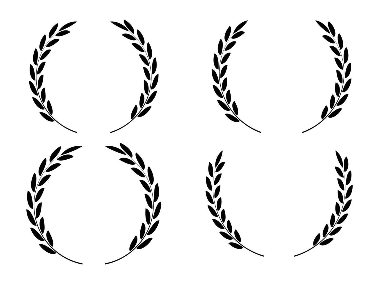 Colorful laurel leaf wreaths on a background vector