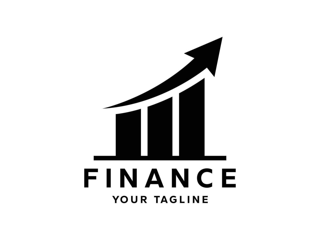 Modern Finance Logo with Growth Arrow vector
