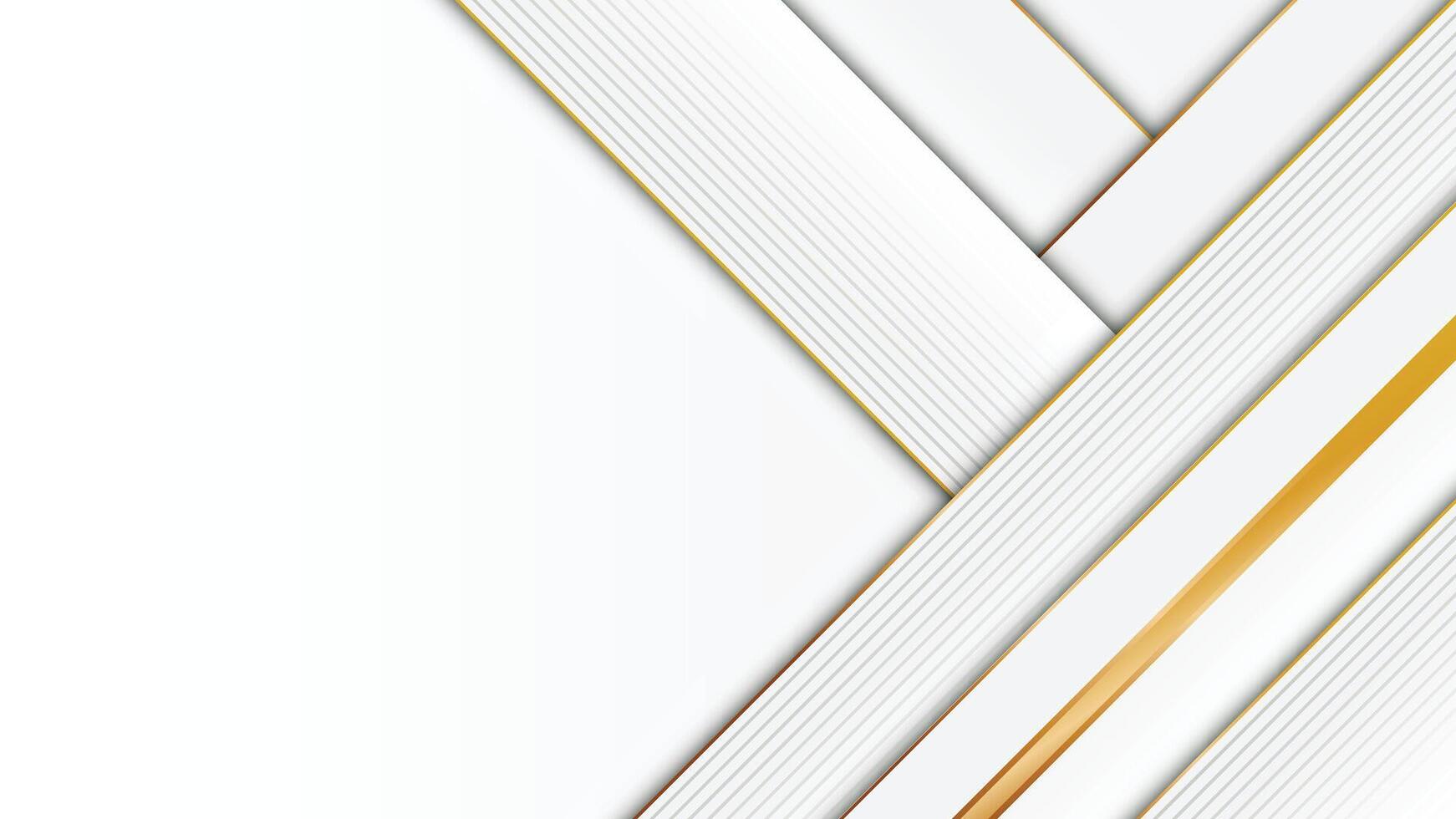 Modern White and Gold Abstract Graphic Design vector