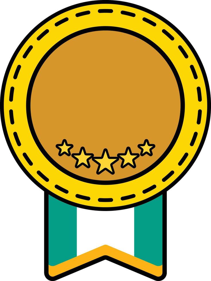 circle green medal vector