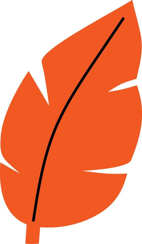 illustration of orange leaf vector