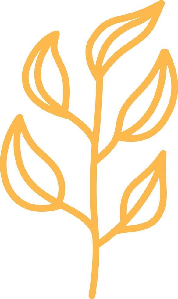 A yellow leaf icon on a white background vector