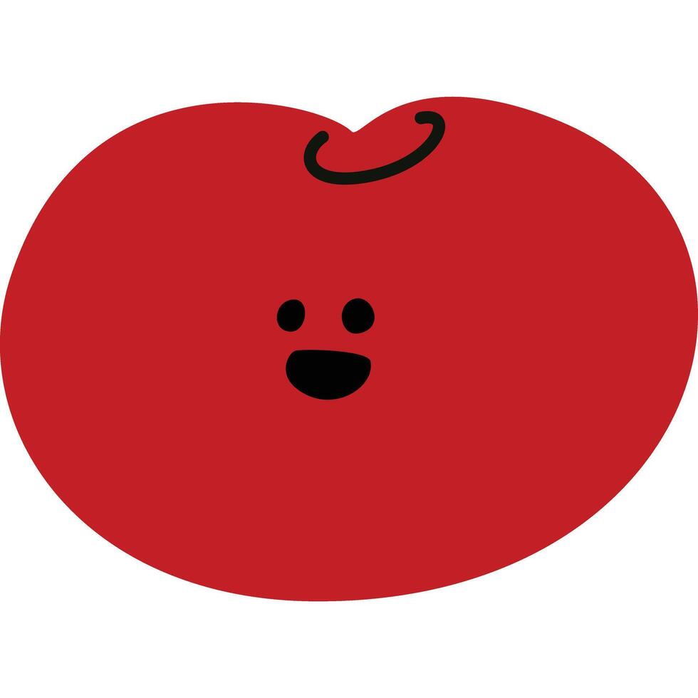 a tomato with smail face vector
