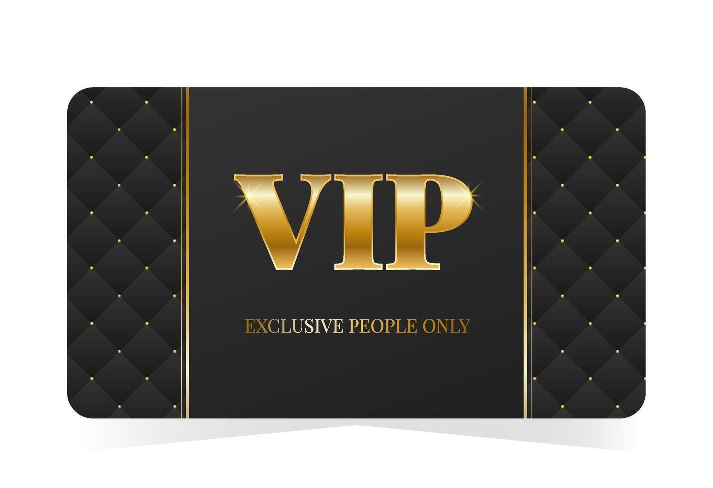 Prestige golden VIP access card layout. Black leather background. illustration on transparent background vector