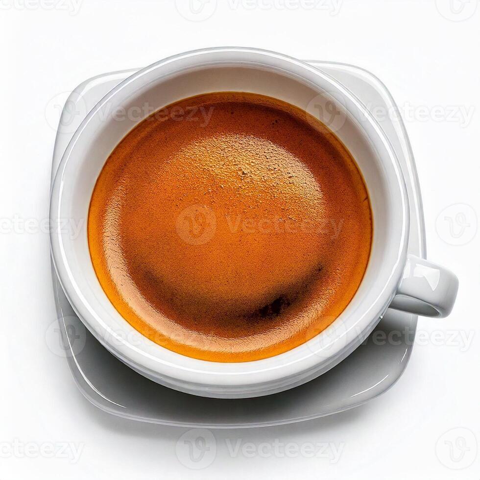 Espresso coffee, angle isolated white background photo