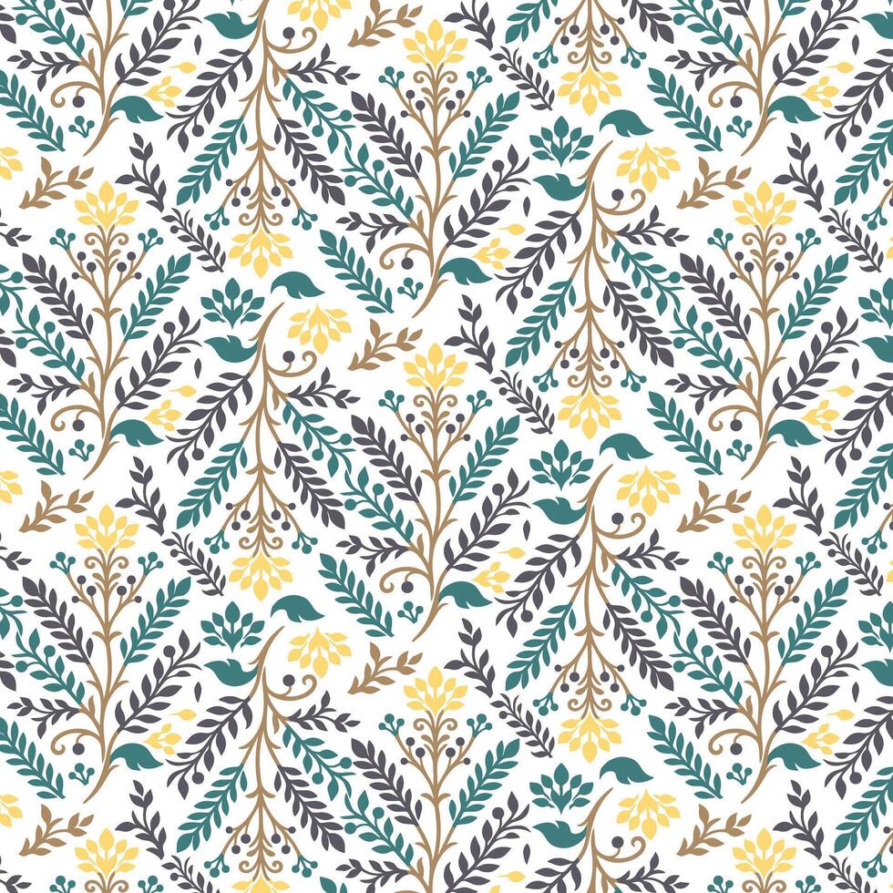 seamless abstract floral pattern with tropical flowers and wild botanical elements for fabric and decoration vector