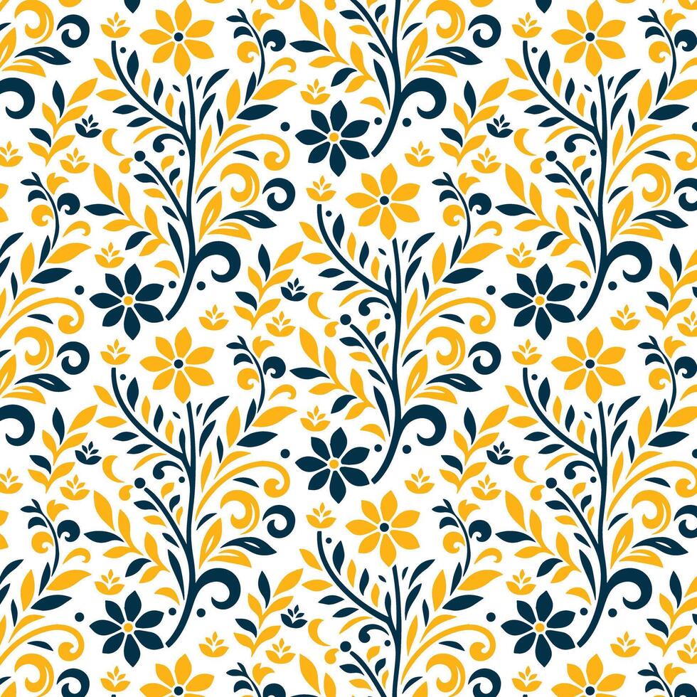 elegant floral motif with watercolor inspired flower patterns for fabric wallpaper and wrapping paper vector