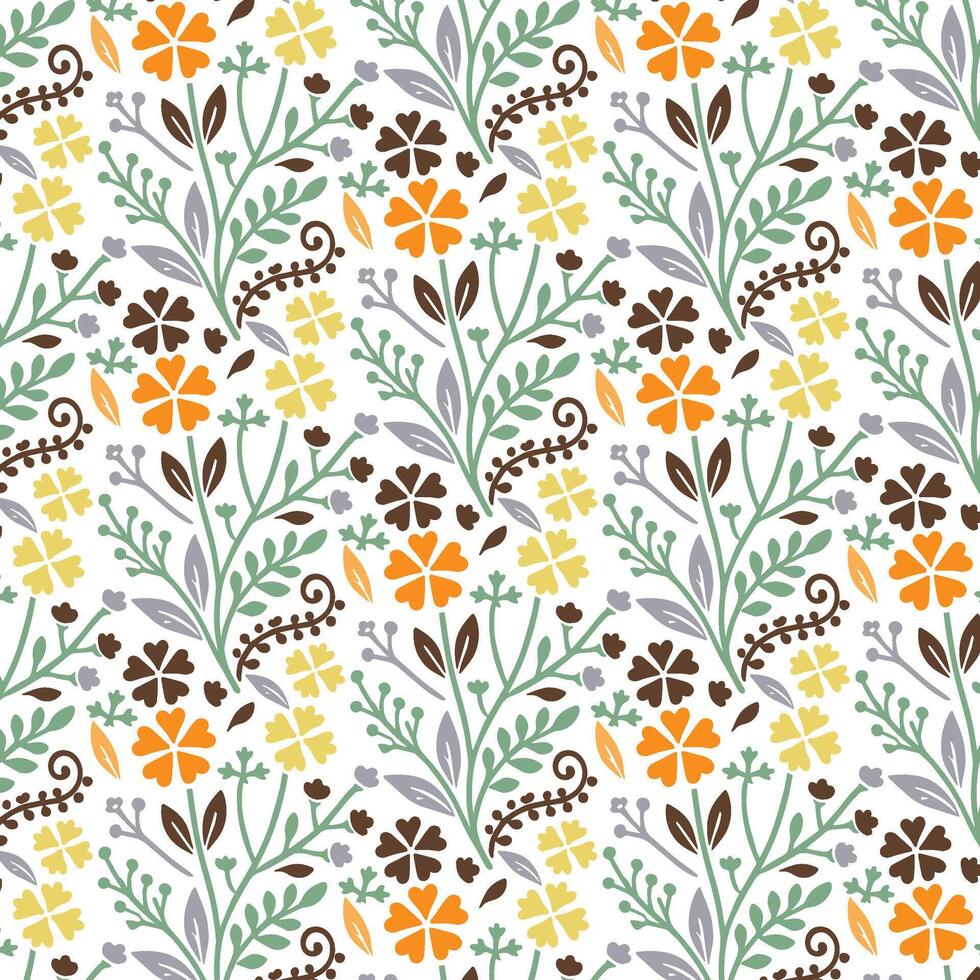 seamless abstract floral pattern with beautiful botanical elements for fabric fashion and wallpaper vector