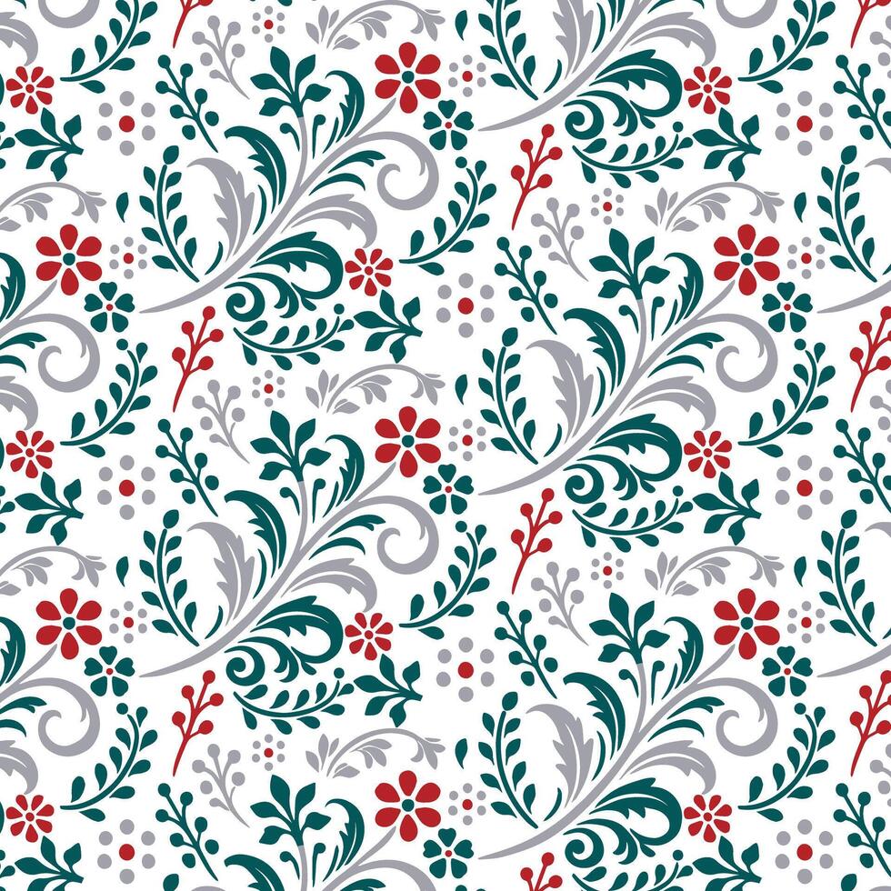 stylish botanical motif with soft floral textures for home decor clothing fabric and accessories vector