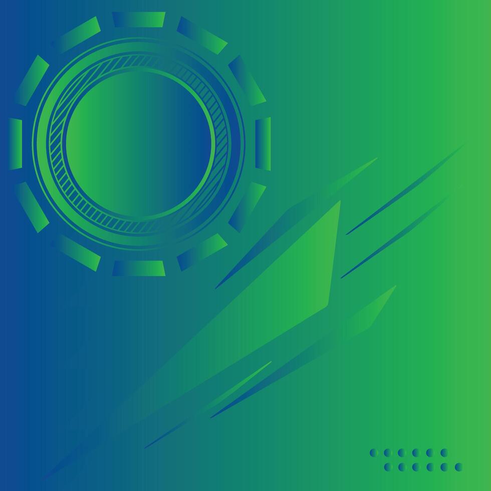 Abstract blue green pattern point circle background poster with dynamic triangle. technology Particle Mist network Cyber security illustration. vector