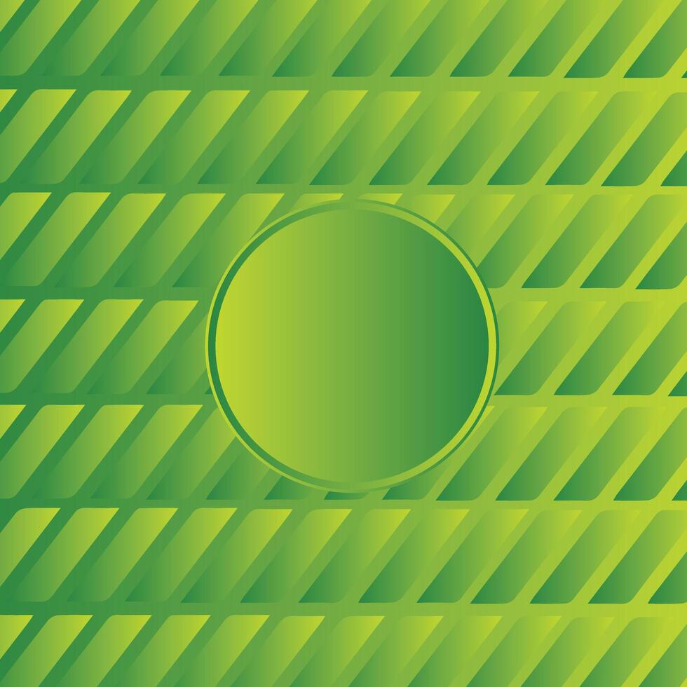 Funky retro green abstract strips pattern with circle Background vector