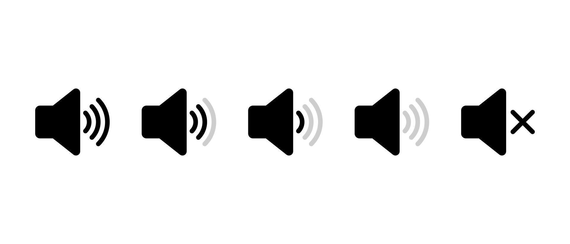 Speaker volume level icon. Audio speaker sign symbol vector