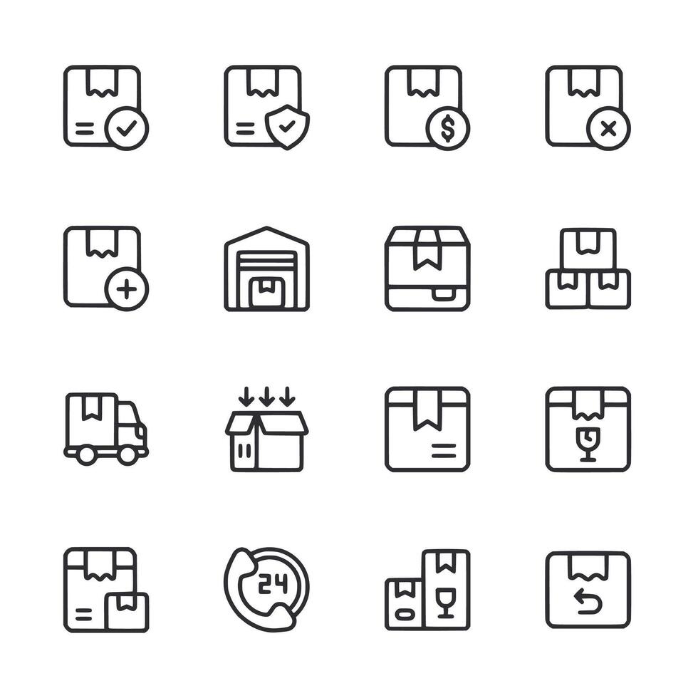 A set of shipping and delivery icons vector