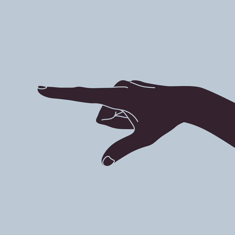 Hand with pointing finger. Human hand with pointing index finger vector
