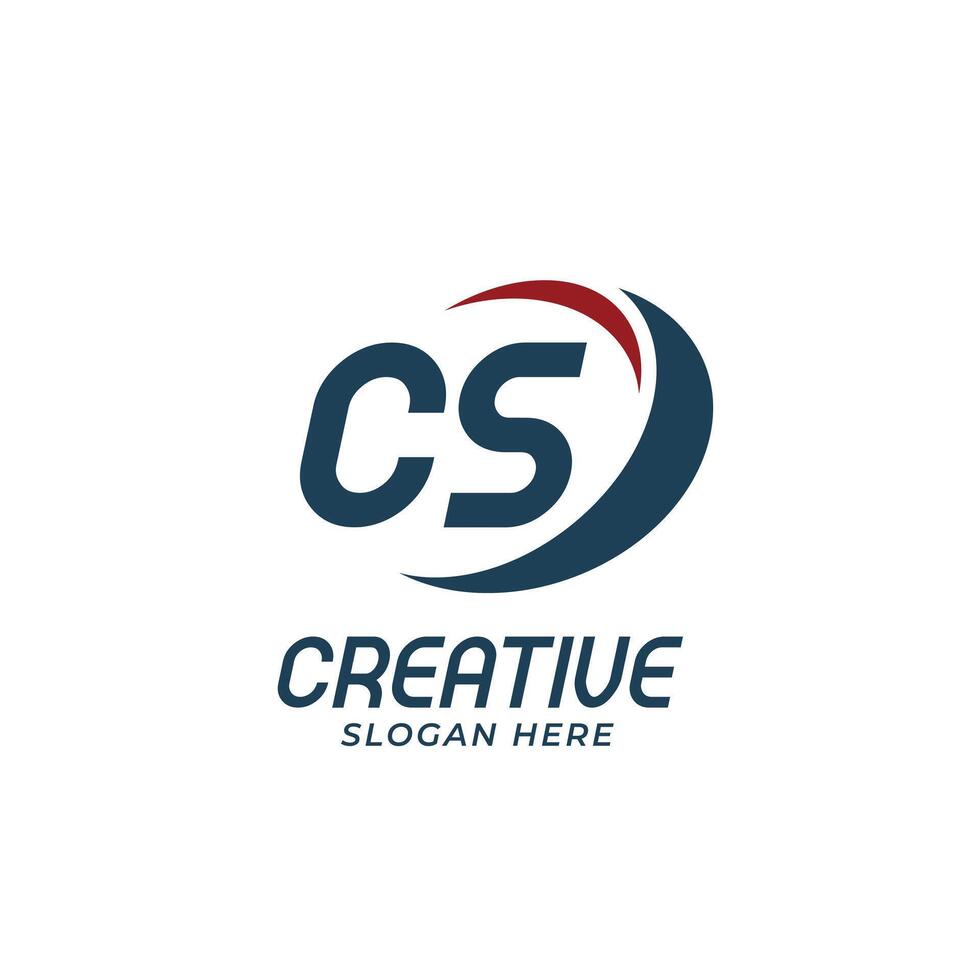 Initial Letter CS logo design. Letter CS icon. Usable for business and technology Logos, Isolated on white background vector