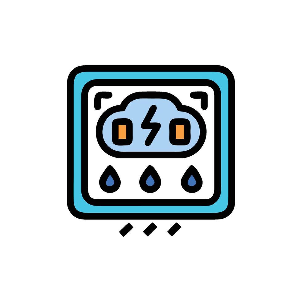 Weatherproof Outlet Icon for Outdoor Use vector