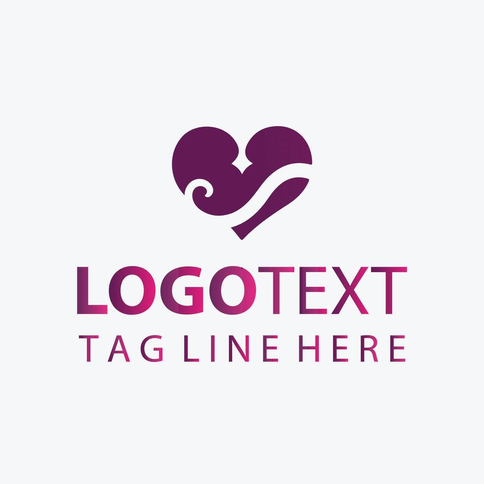 Love Bird Sprout Logo vector
