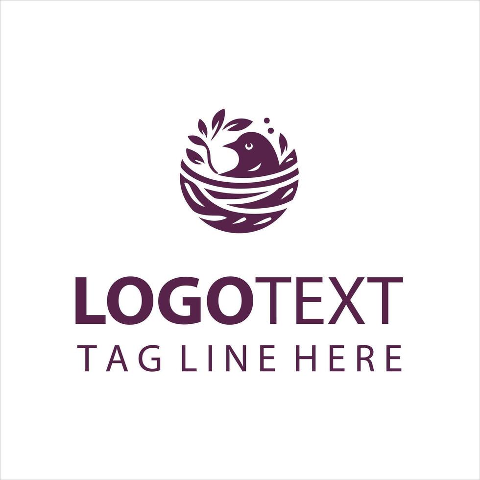 Feathered Nest Logo Design vector