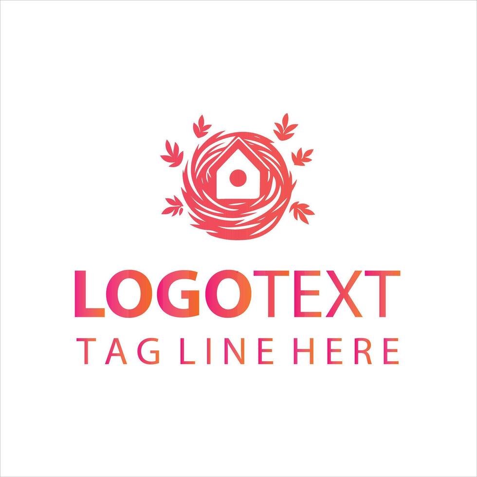 Nest Cozy Logo Design vector