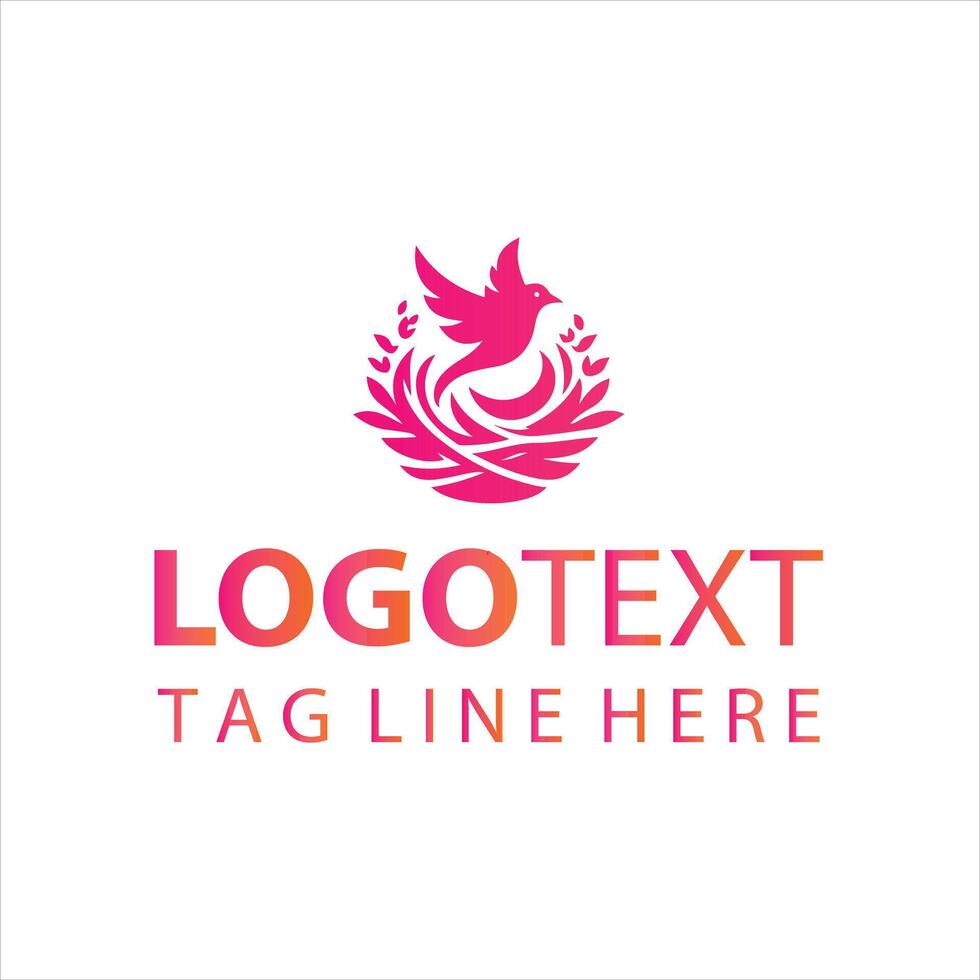 Nest Aura Logo Design vector