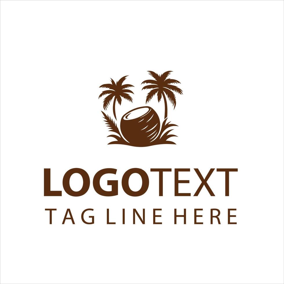 Island Coconut Coconut Logo vector