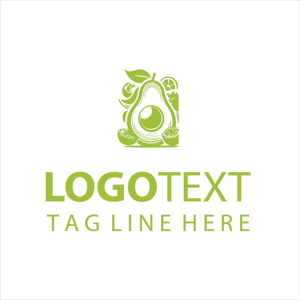 Melt Avocado Logo Design vector