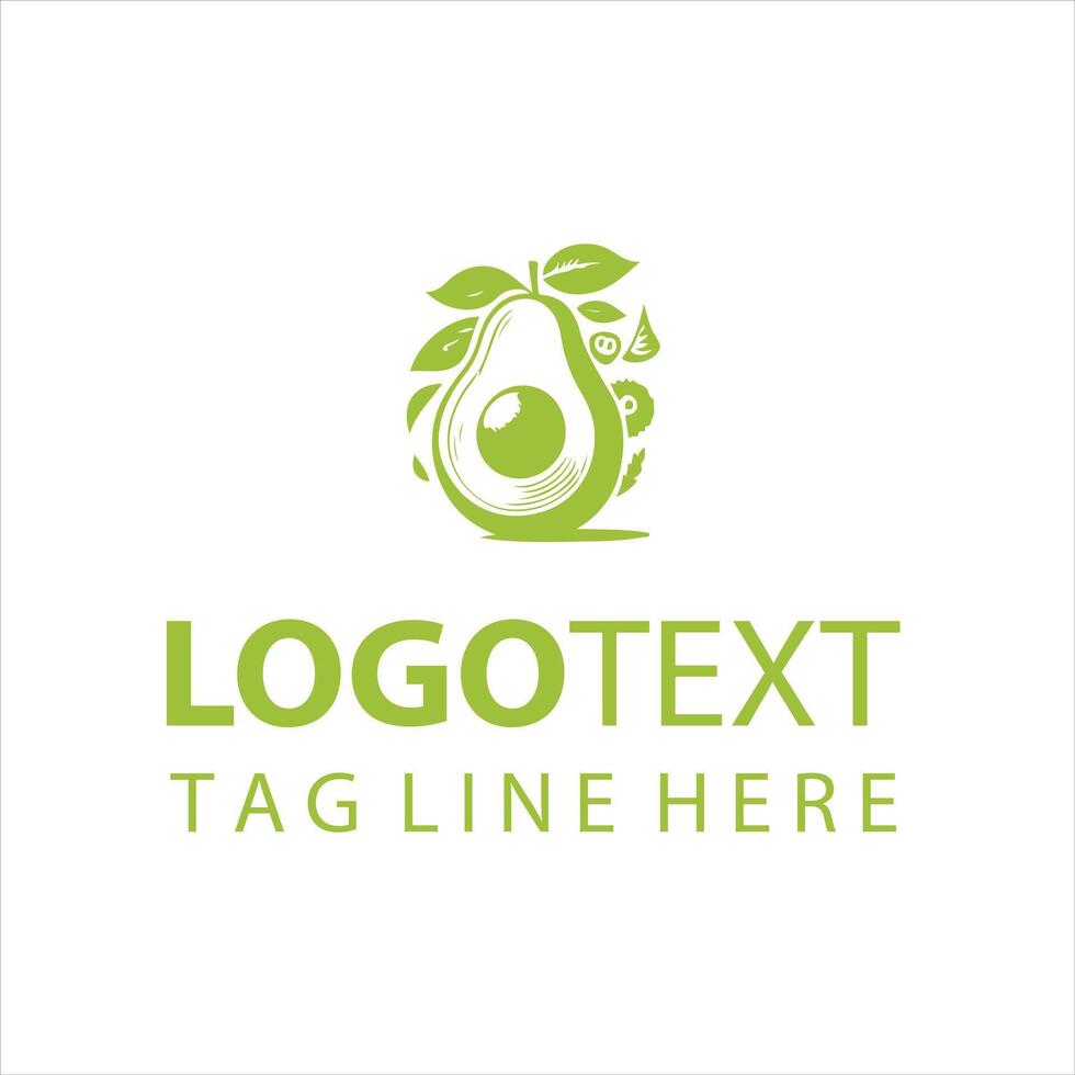 Avo Leaf Avocado Logo vector