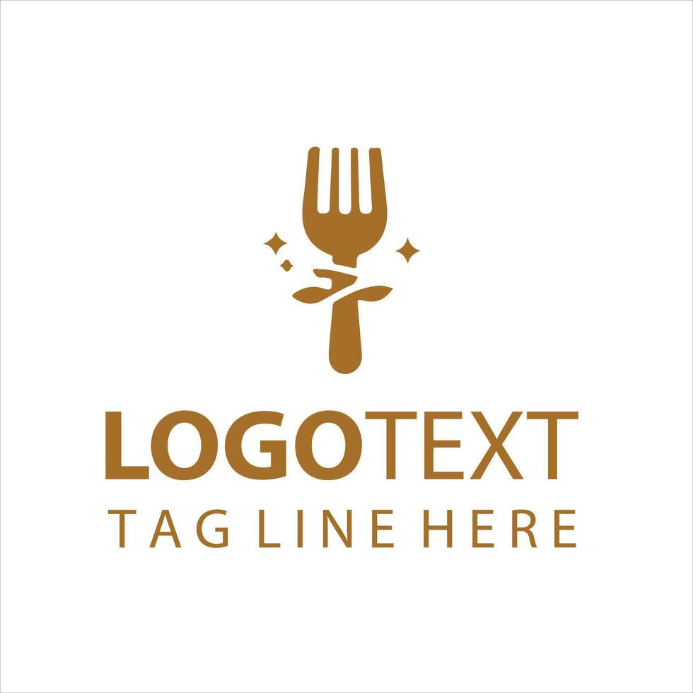 Fork front fork logo vector
