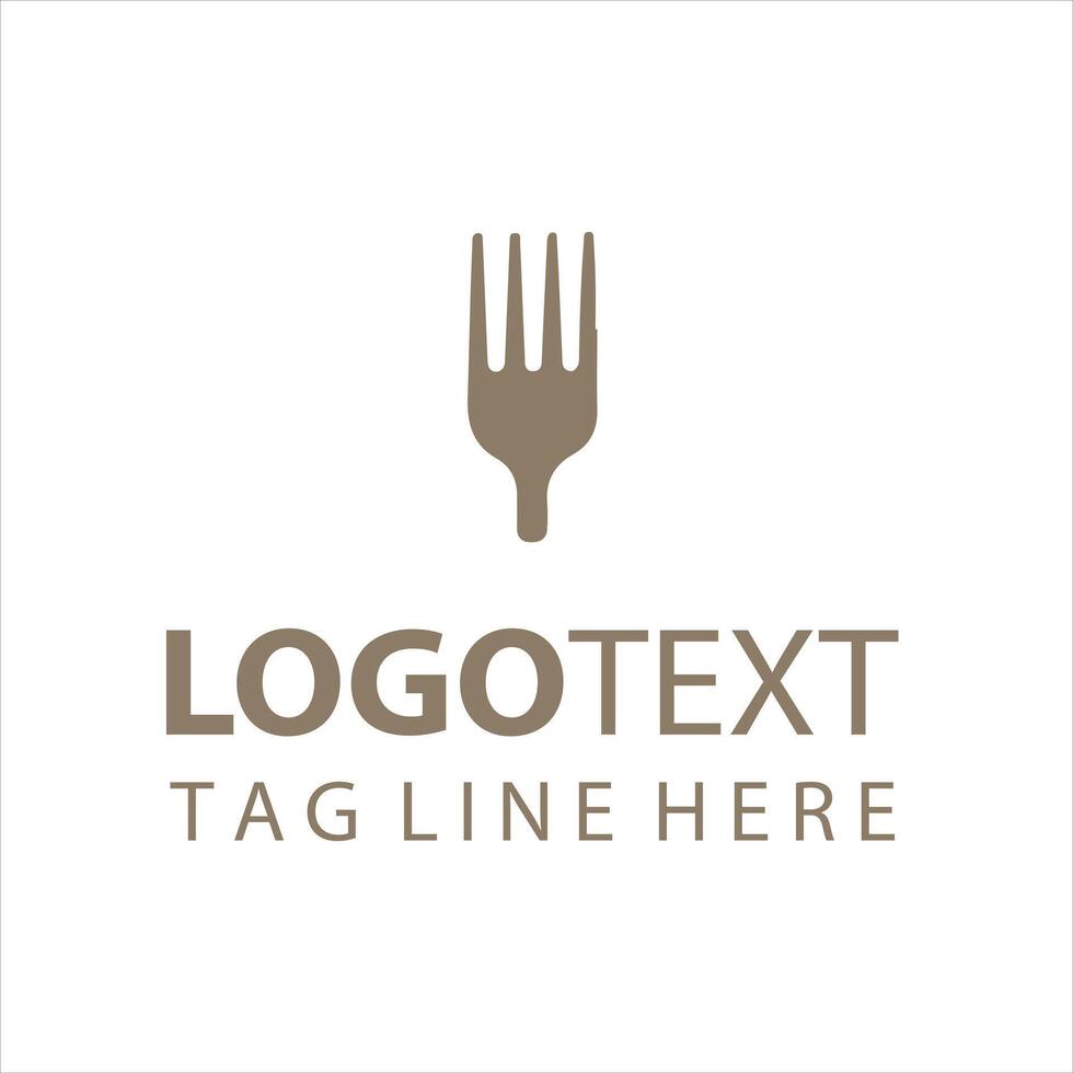 Fork tastic fork logo vector