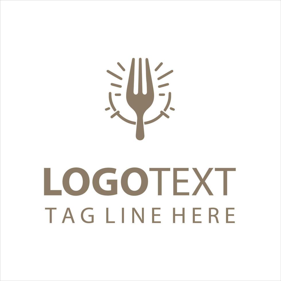 The Elegant Fork fork logo vector