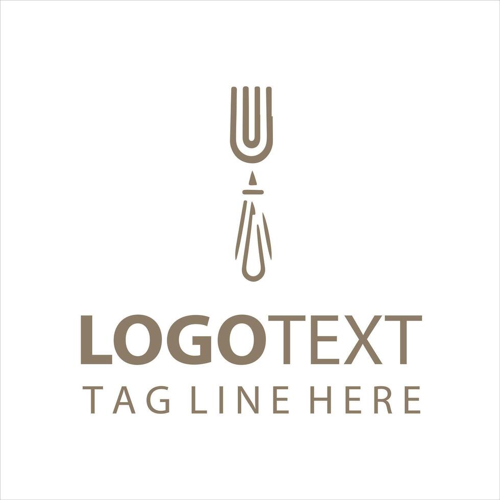Forked Perfection fork logo vector