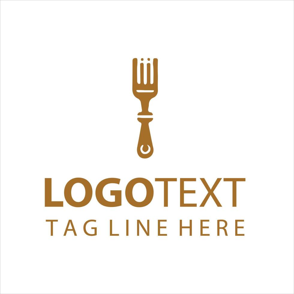 The Forked Spoon fork logo vector