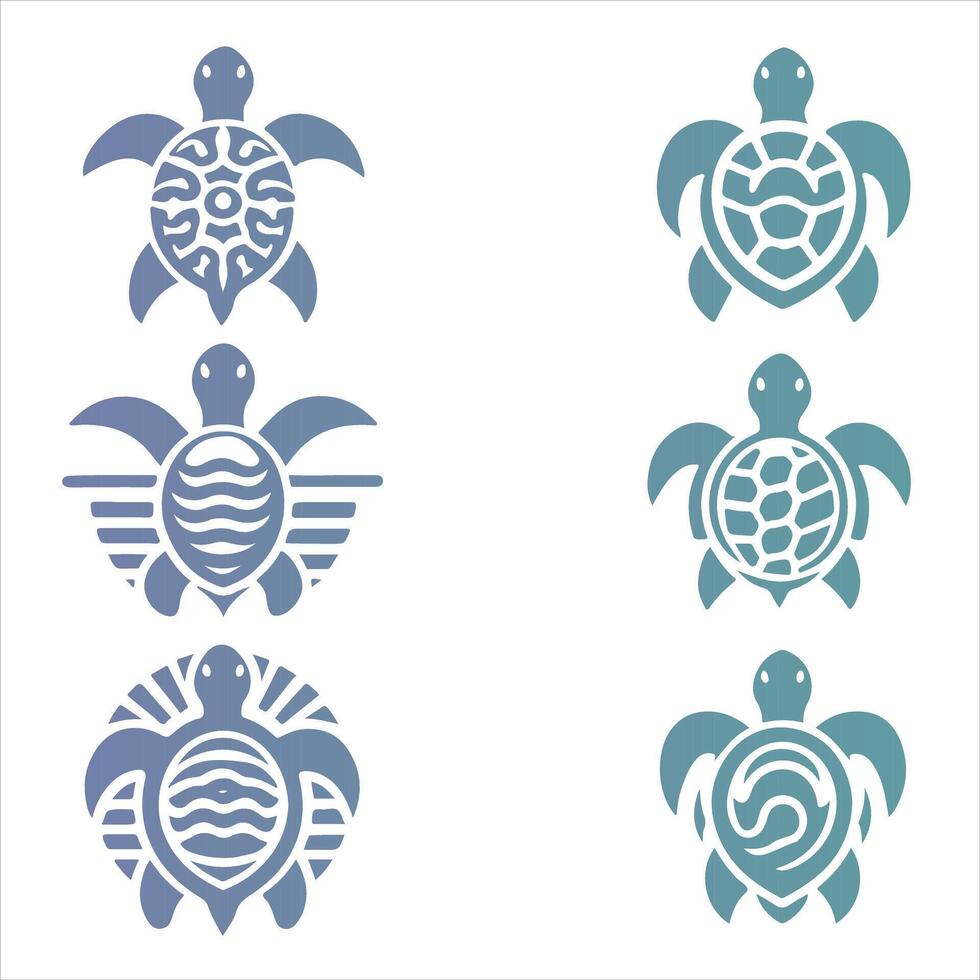Turtle Realm Logo Collection vector